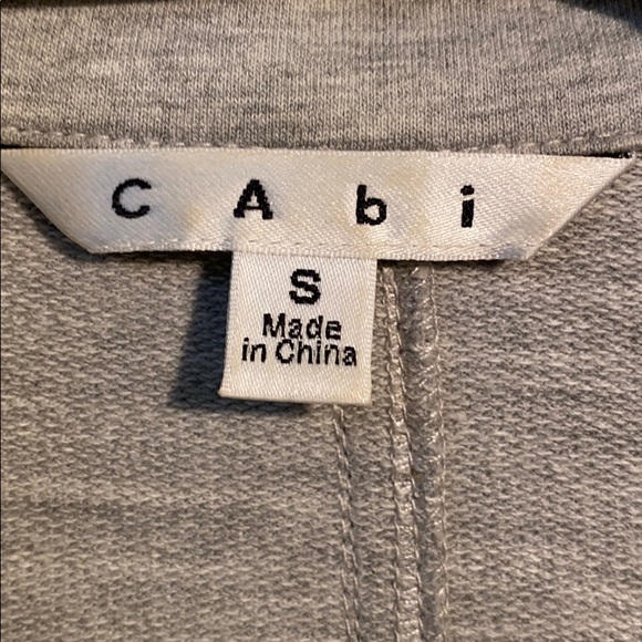 CAbi Gray Double Breasted Sweatshirt Jacket Sz SM - Picture 4 of 7